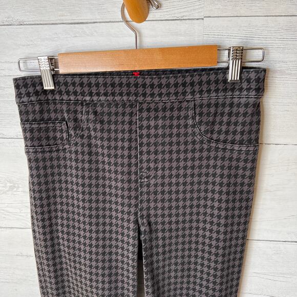 Spanx Leggings Womens Size M/M Black & Gray Houndstooth Pattern Ankle Jean-ish - Picture 5 of 15